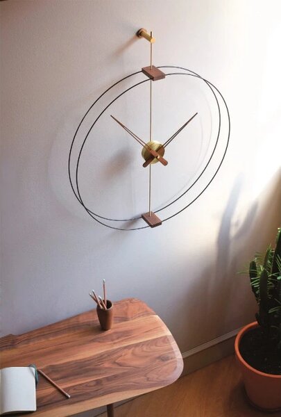 Designové nástěnné hodiny Nomon Barcelona Gold Small 76cm