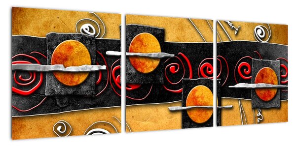 Moderní obraz - abstrakce (90x30cm)