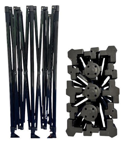 TENTino SET - Nůžkový párty stan 3x6 m /6 s jednostranným potiskem Typ konstrukce: SMALL HEXAGON, Rozsah potisku: pouze střecha, Plachtovina - gramáž: polyester 230 g/m2
