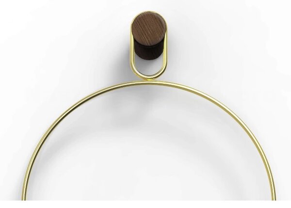 Designové nástěnné hodiny Nomon Eslabon Walnut Gold 68cm