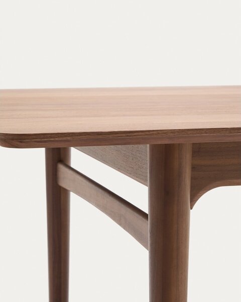Rozkládací jídelní stůl s přídavnou deskou v dekoru ořechu 100x200 cm Elan – Kave Home