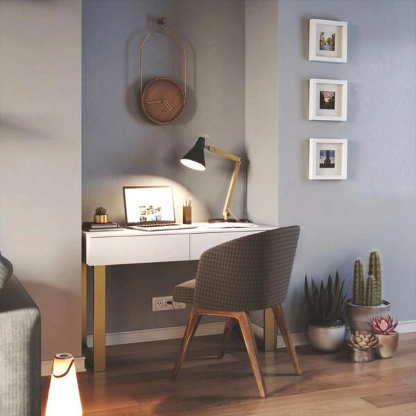 Designové nástěnné hodiny Nomon Eslabon Walnut Gold 68cm