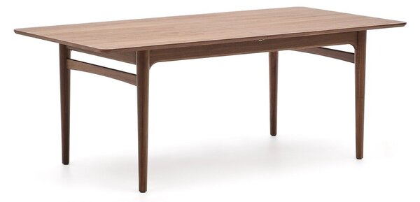 Rozkládací jídelní stůl s přídavnou deskou v dekoru ořechu 100x200 cm Elan – Kave Home