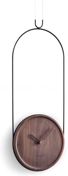 Designové nástěnné hodiny Nomon Colgante Walnut Black 90cm