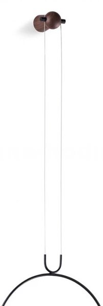 Designové nástěnné hodiny Nomon Colgante Walnut Black 90cm