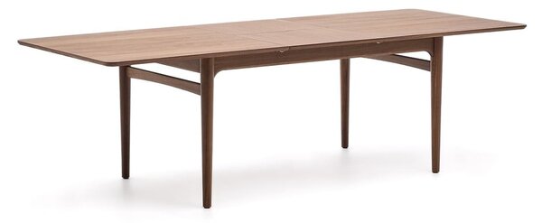 Rozkládací jídelní stůl s přídavnou deskou v dekoru ořechu 100x200 cm Elan – Kave Home
