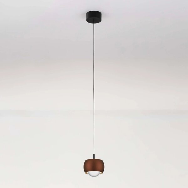 Nova Luce Hnědé závěsné LED světlo Conga 10 cm