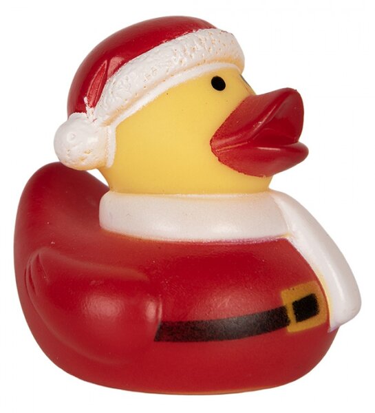Vánoční gumová koupací kachnička Santa Claus – 6 cm