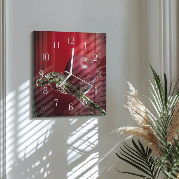 Skleněné hodiny Jablko zskb-30x30-00081885
