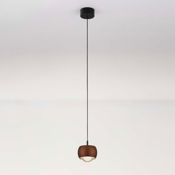 Nova Luce Hnědé závěsné LED světlo Conga 10 cm