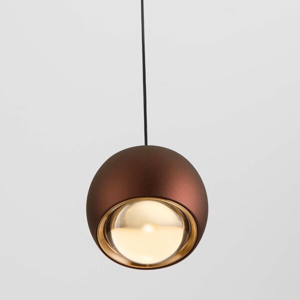 Nova Luce Hnědé závěsné LED světlo Conga 10 cm