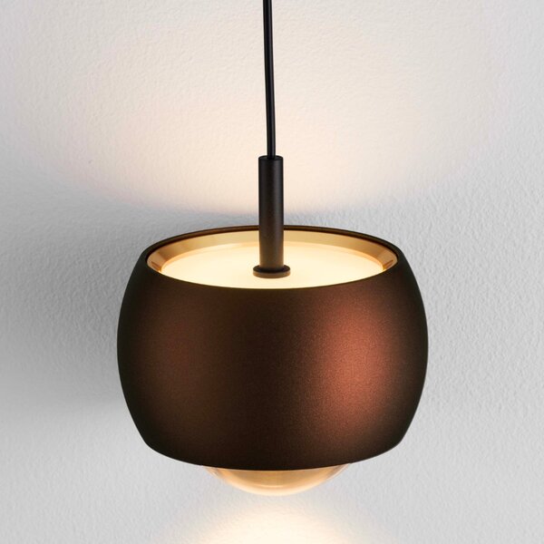 Nova Luce Hnědé závěsné LED světlo Conga 10 cm