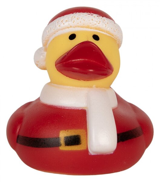 Vánoční gumová koupací kachnička Santa Claus – 6 cm