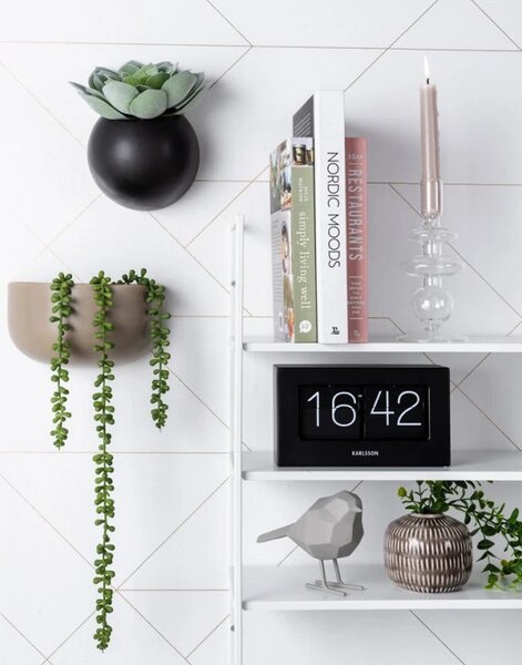 Designové stolní překlápěcí hodiny 5620BK Karlsson 21cm