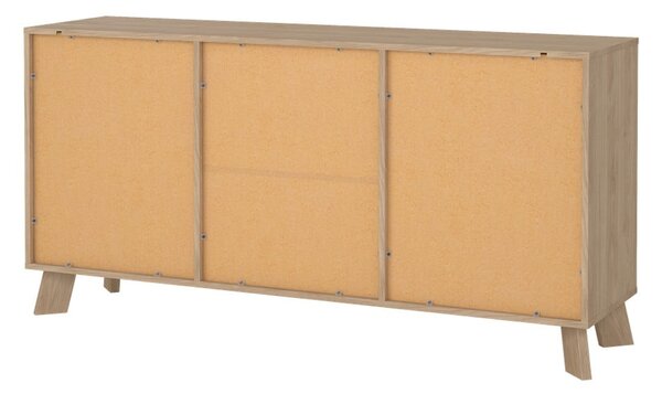 Bílá/v přírodní barvě komoda v dekoru dubu 147x73x39 cm Ikast – Tvilum