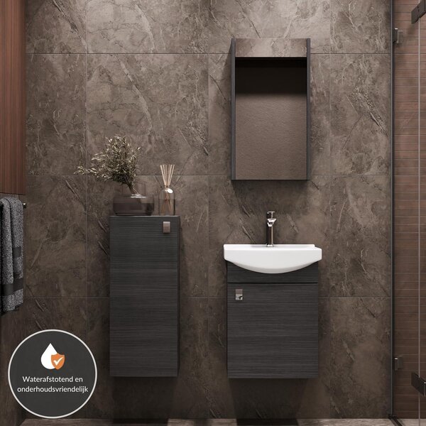 Skříňka do koupelny - Koupelnový nábytek - Podstavní skříňka pod umyvadlo - Zrcadlová skříňka - Úložná skříňka - Kompaktní design