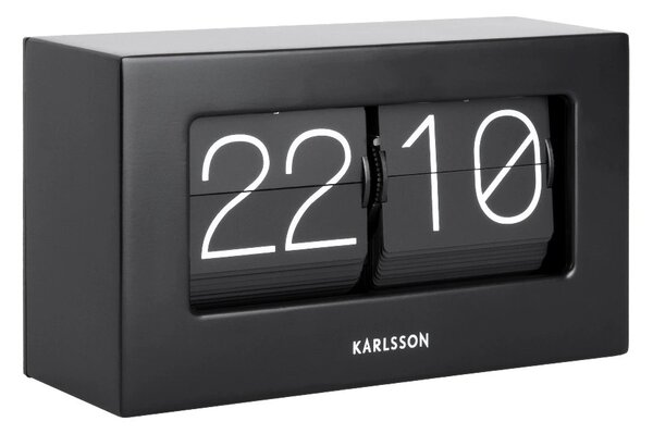 Designové stolní překlápěcí hodiny 5620BK Karlsson 21cm