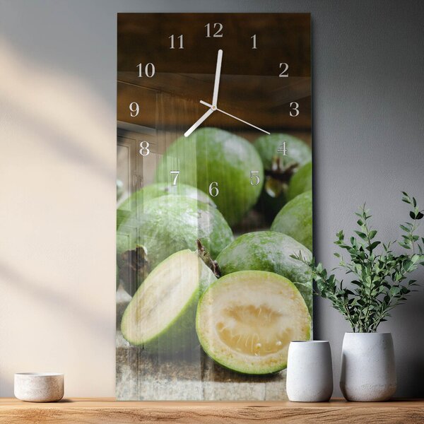 Skleněné hodiny vertikální Granátová jablka zsppb-30x60-00091807