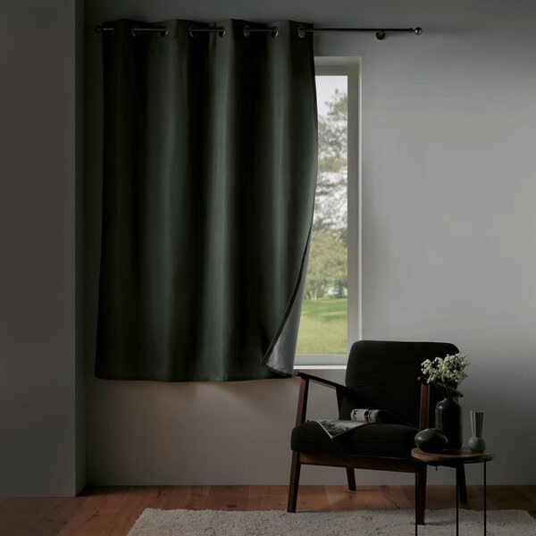 Šedý termo závěs z mikrovlákna 135x180 cm Micropolar – douceur d'intérieur