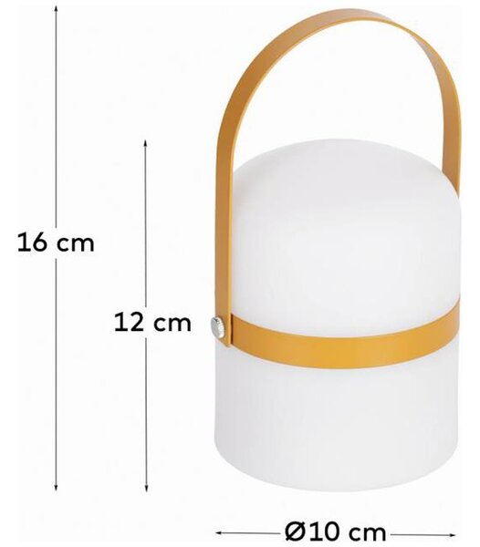 Hořčicově žlutá plastová LED lampa Kave Home Ridley