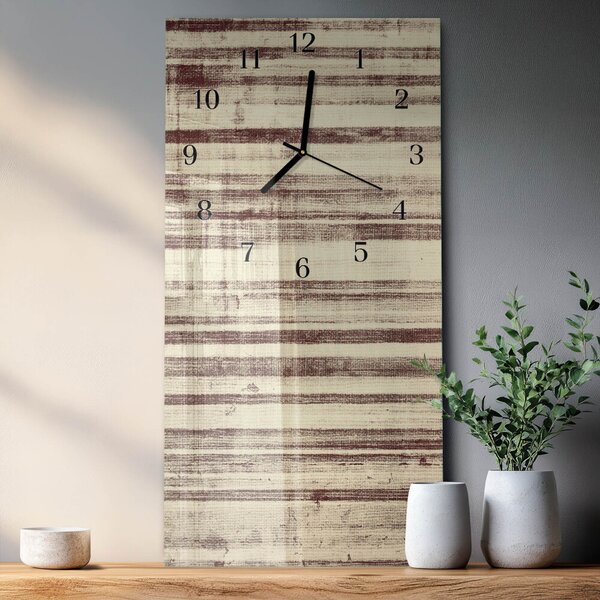 Skleněné hodiny vertikální Voskované plátno zsppc-30x60-00173957