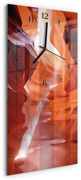 Skleněné hodiny vertikální Jeskyně zsppc-30x60-00173880