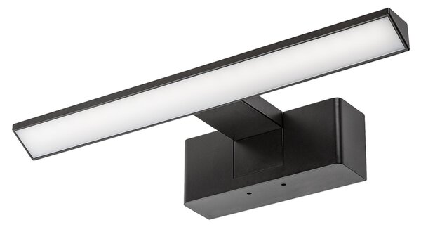 Koupelnové nástěnné LED svítidlo LORIC černá, šířka 30 cm