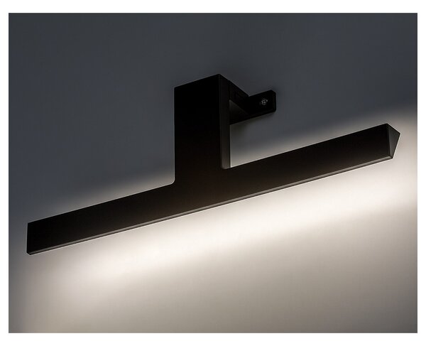 Koupelnové nástěnné LED svítidlo LORIC černá, šířka 30 cm