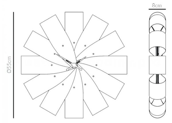 Designové nástěnné hodiny Nomon Ciclo CIMN mix 55cm