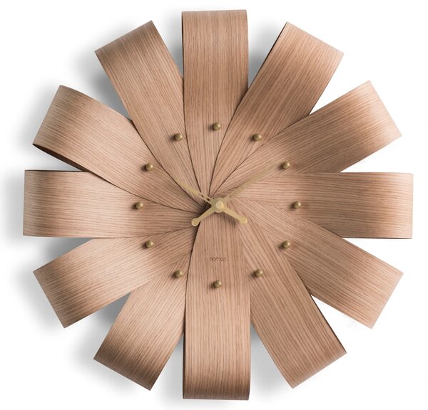 Designové nástěnné hodiny Nomon Ciclo CIRG oak 55cm