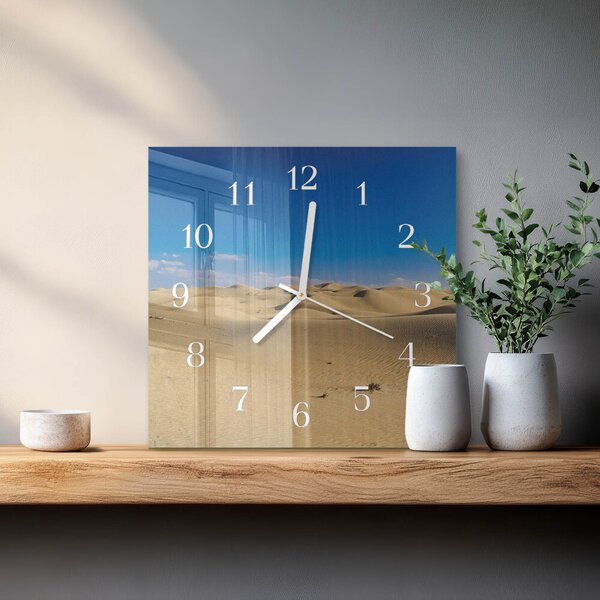 Skleněné hodiny Poušť zskb-30x30-00079972