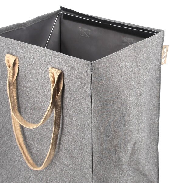 Rolser Laundry Hub Tweed, koš na prádlo - taška, šedá