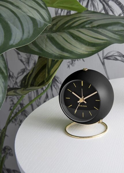 Designové stolní hodiny 5833BK Karlsson 10,5cm