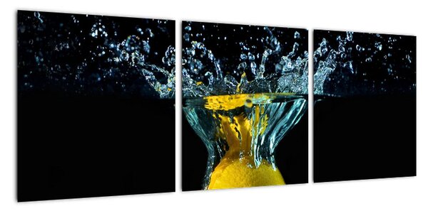 Obraz citrónu ve vodě (90x30cm)
