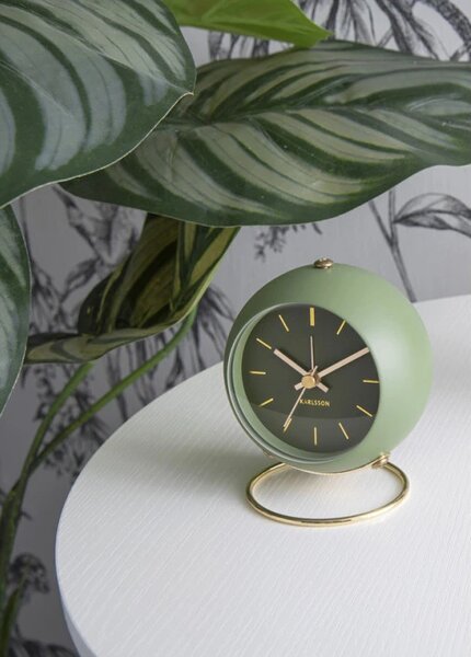Designové stolní hodiny 5833GR Karlsson 10,5cm