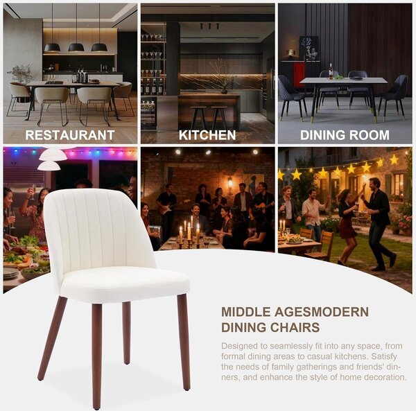 Jídelní židle - Dřevěné židle - Kuchyňské židle - Přídavné židle - Židle do restaurací - Sada 2 kusů