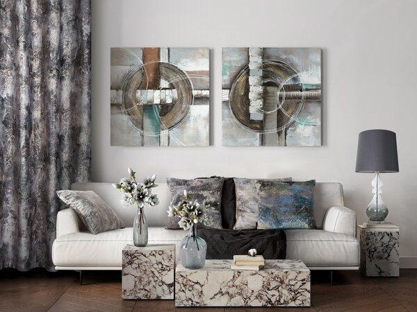 ZATEMŇOVACÍ ZÁVĚS NA KROUŽCÍCH ESTER 140X250 CM VZOROVANÁ