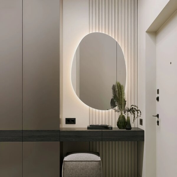 Nova Luce Závěsné zrcadlo s LED osvětlením Lorin 85 x 60 cm