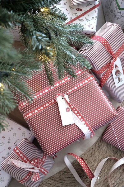 Balicí papír Nordic Christmas Red – 5 m