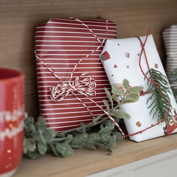 Balicí papír Nordic Christmas Red – 5 m