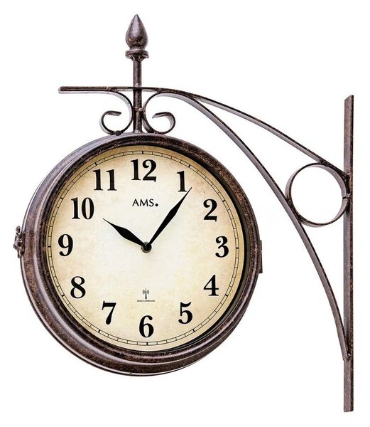 Oboustranné nástěnné hodiny 5966 AMS řízené rádiovým signálem 23cm
