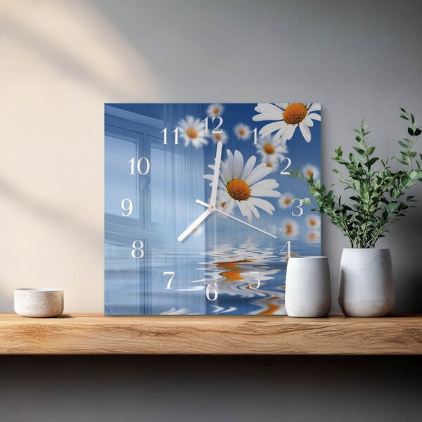 Skleněné hodiny Květ zskb-30x30-00079373