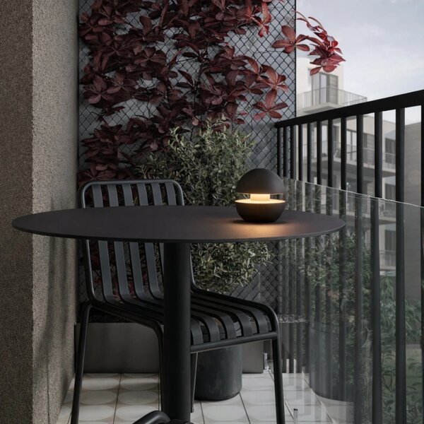 Nova Luce Černá nabíjecí stolní LED lampa Puk