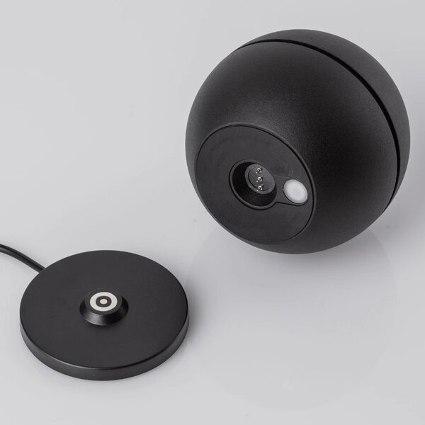 Nova Luce Černá nabíjecí stolní LED lampa Puk