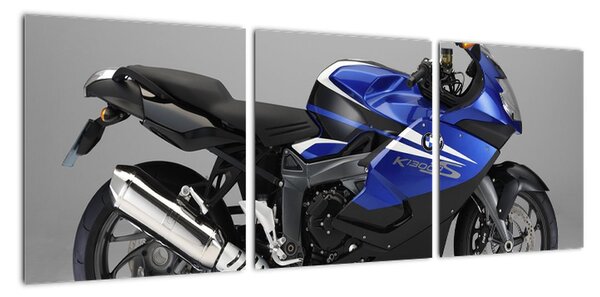 Obraz modrého motocyklu (90x30cm)