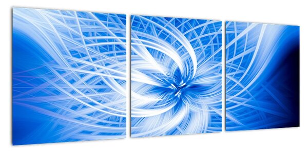 Modrý moderní obraz (90x30cm)