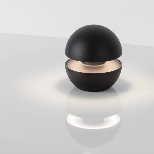 Nova Luce Černá nabíjecí stolní LED lampa Puk