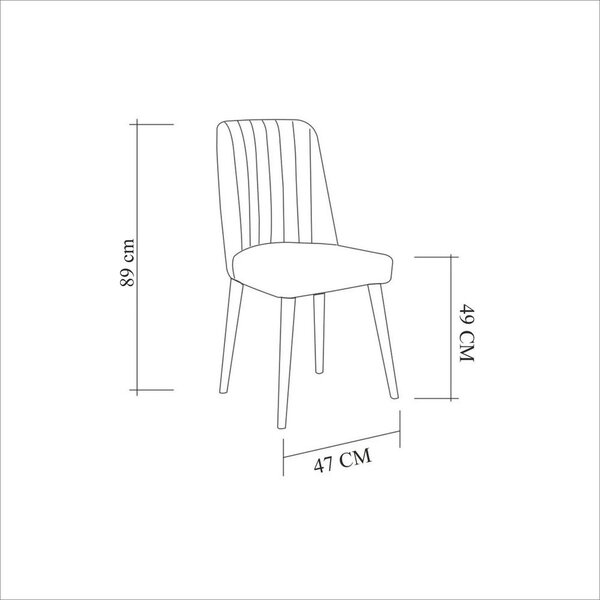 Zelená sametová jídelní židle Stormi Sandalye – Kalune Design