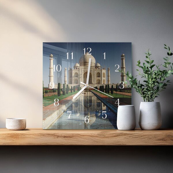 Skleněné hodiny Tádž Mahal zskb-30x30-00085255