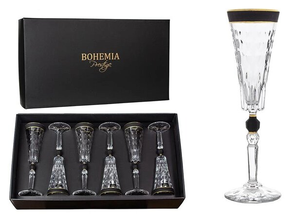 BOHEMIA PRESTIGE CONTE MODERN SKLENICE NA ŠAMPAŇSKÉ 170ML SADA 6 KS
